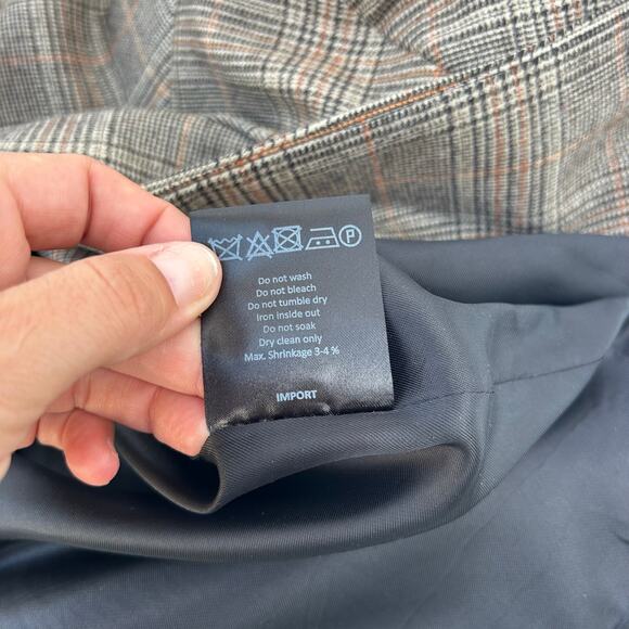 Julie Fagerholt Heartmade Blazer Glen Plaid Check Wool 4 Scandi Jacket 36 - Picture 10 of 10